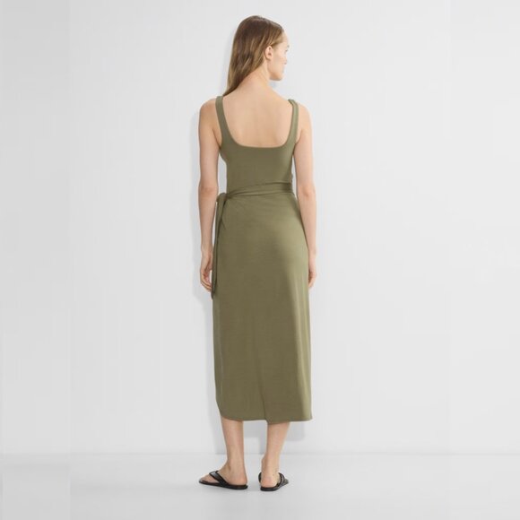 BNWT Aritzia Saturn Midi Dress in Sundried Olive - Picture 2 of 8